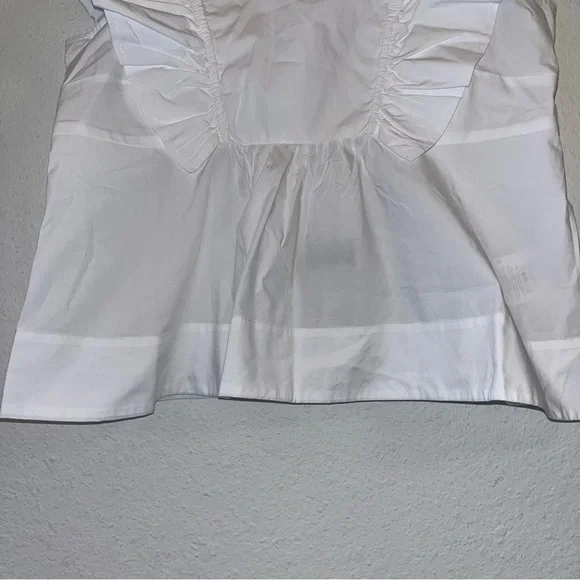 Ganni White Ruffle Sleeve Top - Picture 8 of 15